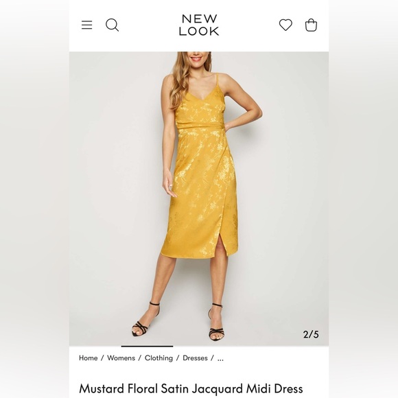 New Look Dresses & Skirts - New Look (ASOS)  Floral Satin Jacquard Midi Dress